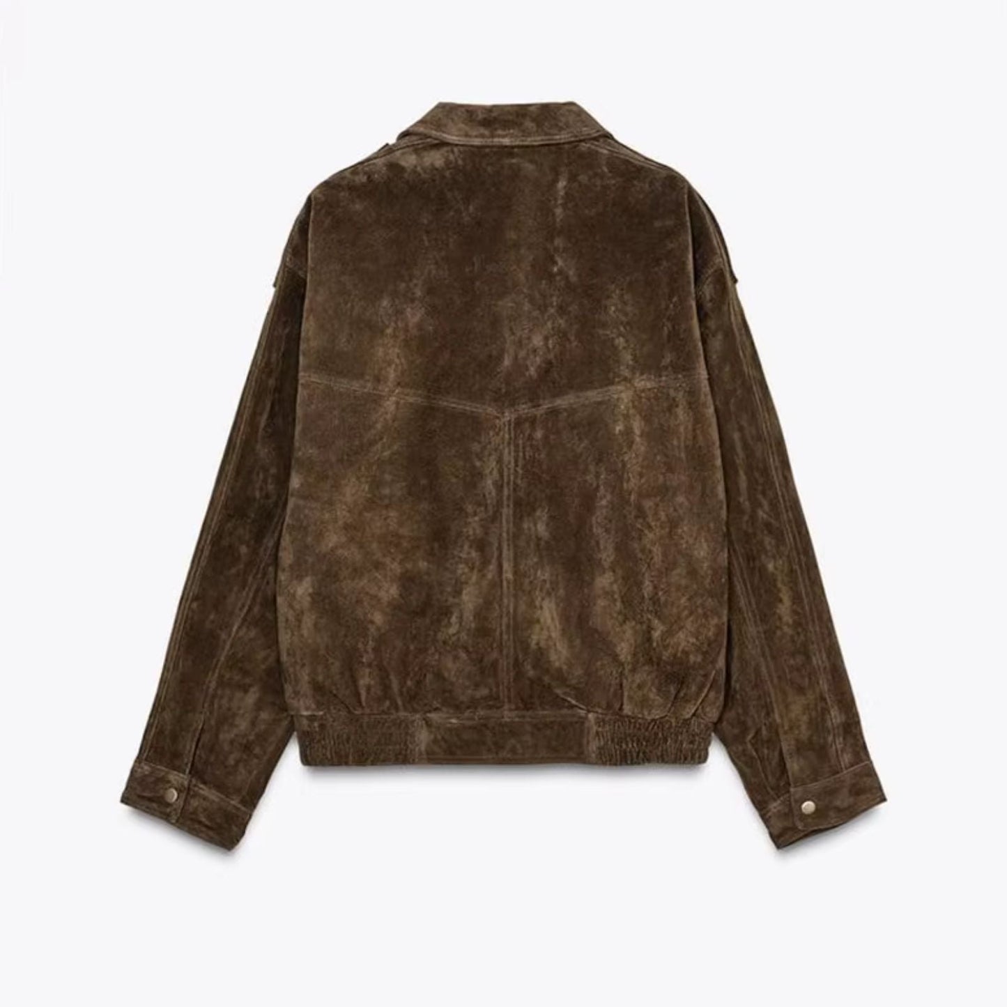 Dames Tussenjas Oversized met Knoopsluiting en Opstaande Kraag