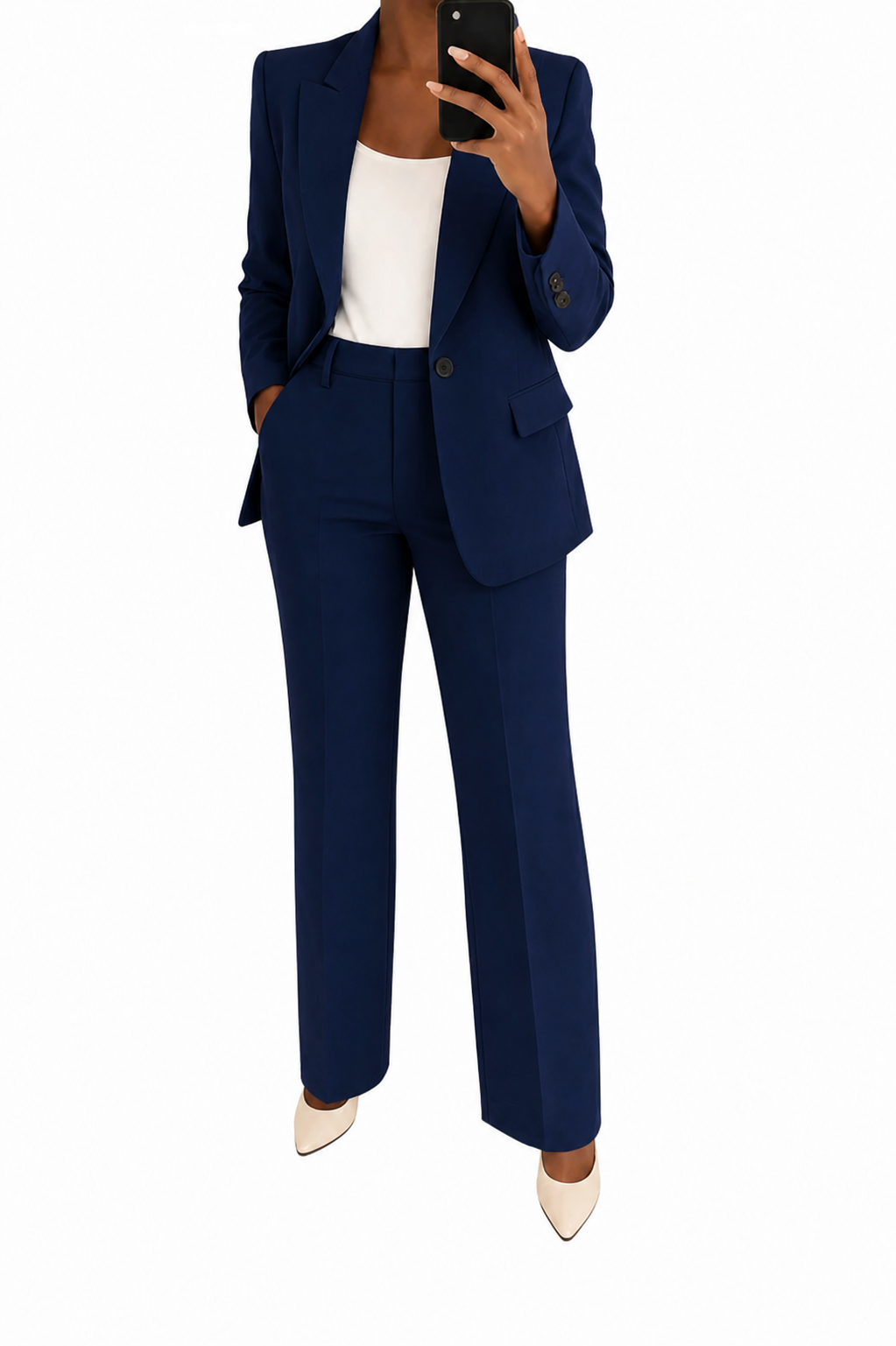 Dames Broekpak met Blazer en Wide Leg Broek