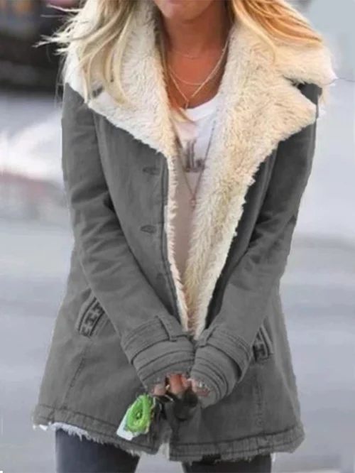 Dames Parka Winterjas Waterdicht Grijs