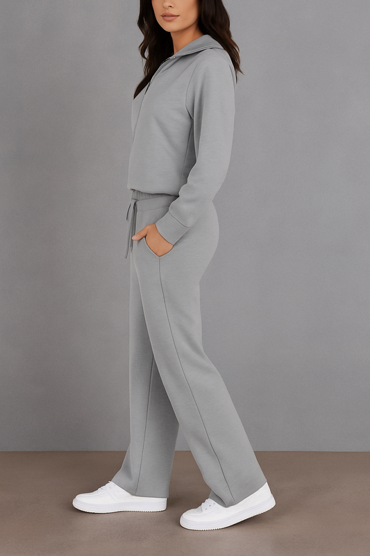 Dames Lounge Set met Lange Mouwen en Ritssluiting