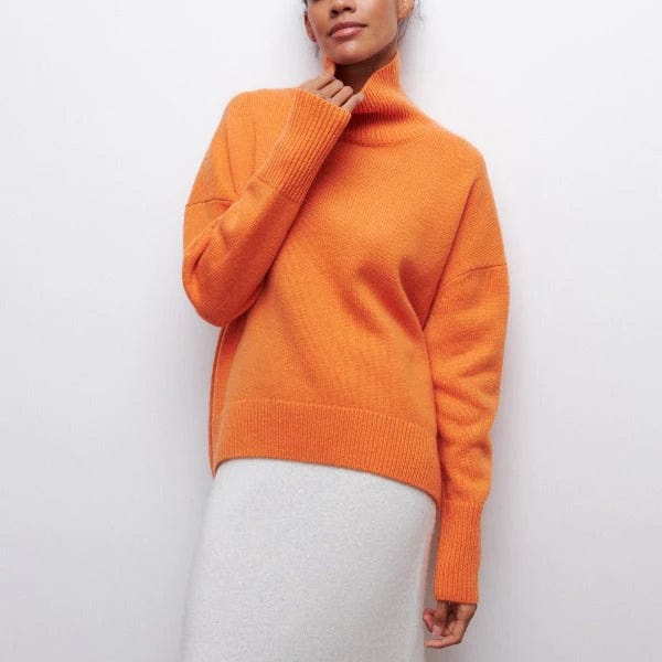 Dames Oversized Coltrui met Comfortabel Design Oranje