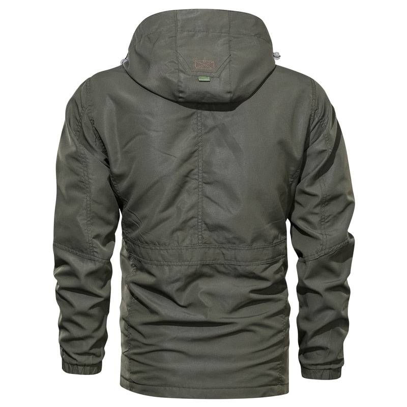 Heren Outdoor Jas met Capuchon en Multifunctionele Zakken