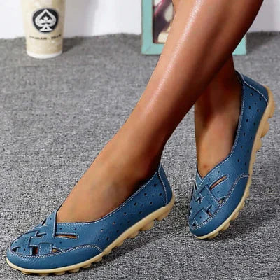 Dames Loafers met Flexibele Zool Blauw