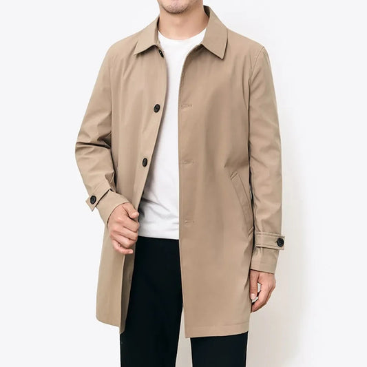 Heren Trenchcoat Overjas Klassiek Model