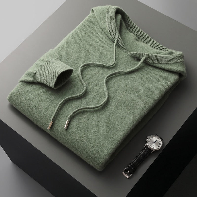 Heren Hoodie Zonder Buikzak Groen