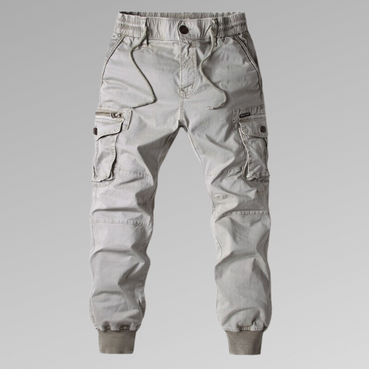 Heren Cargo Broek Slim Fit Joggers Grijs