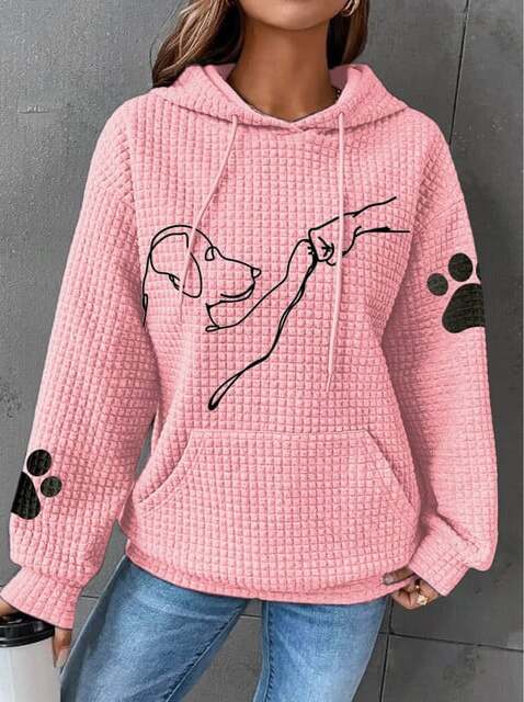 Dames Hoodie met Trekkoord Roze