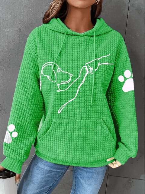 Dames Hoodie met Trekkoord Groen