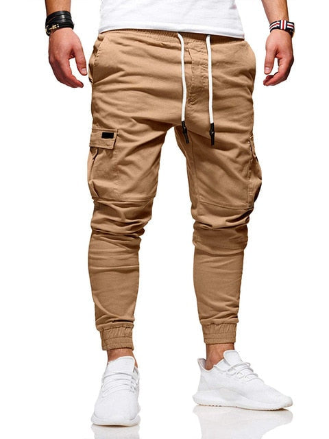 Heren Cargo Jogger met Trekkoord Beige