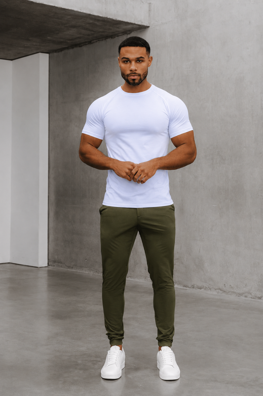 Heren T-Shirt Korte Mouw met Ronde Hals en Muscle Fit