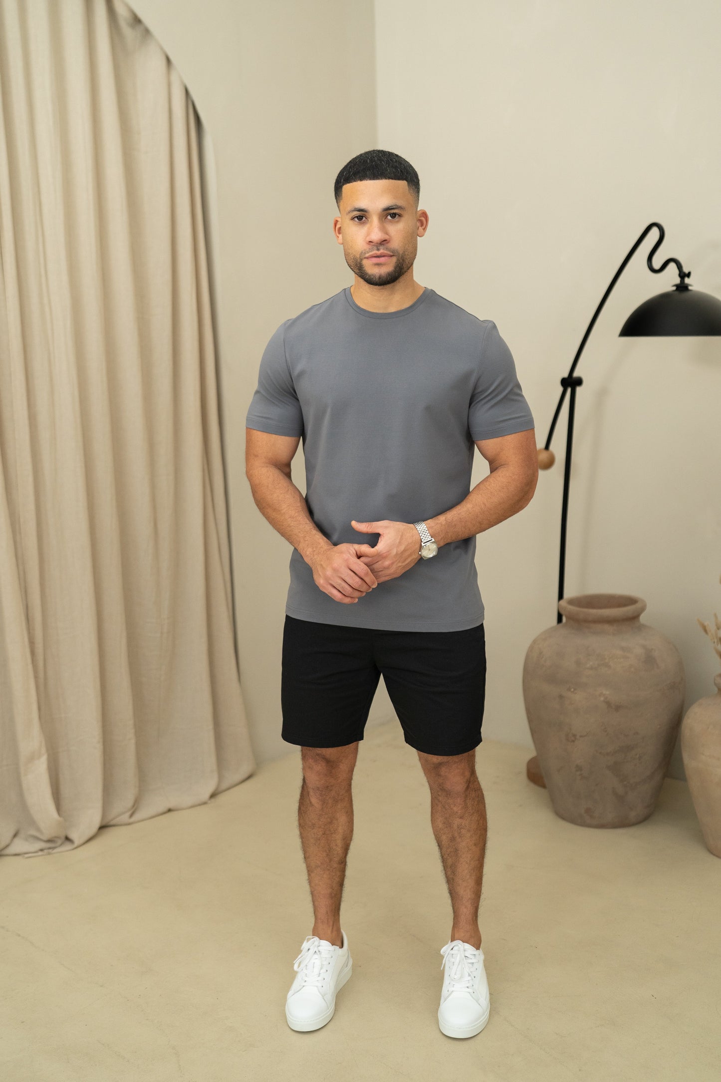 Heren T-shirt Korte Mouw met Ronde Hals Slim Fit