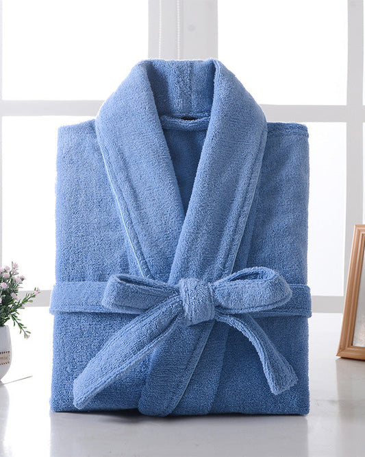Dames Badjas met Sjaalkraag Blauw