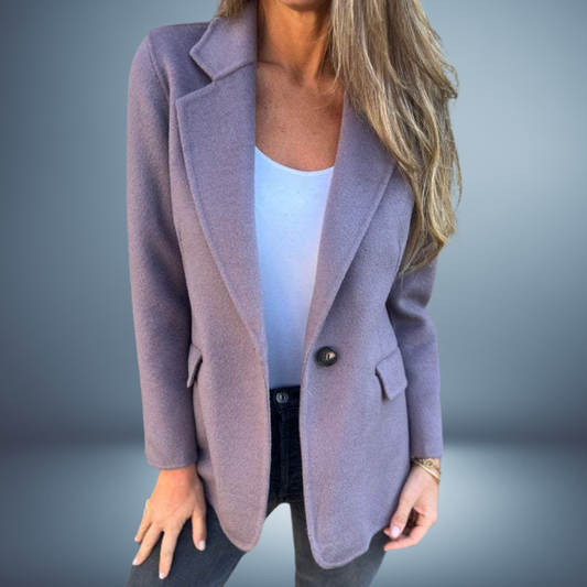 Dames Getailleerde Blazer met Reverskraag Paars