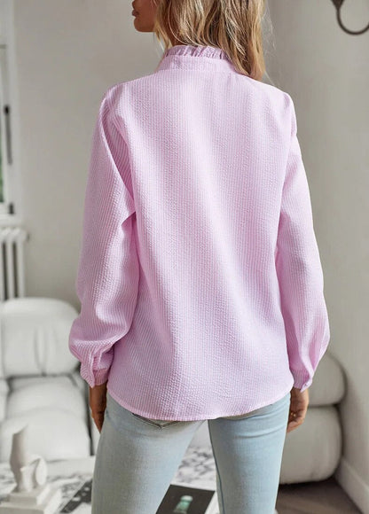 Dames Blouse Lange Mouwen met Elegante Kraag
