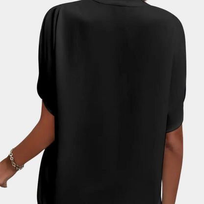 Dames Blouse met Korte Mouwen en V-hals