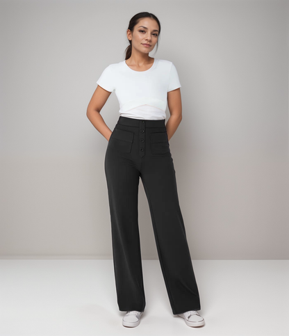 Dames Broek Hoge Taille Zwart