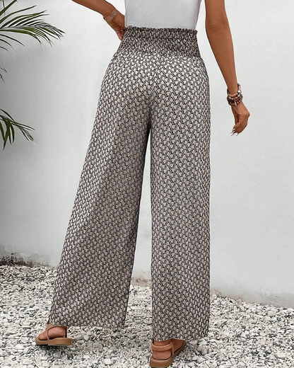 Dames Lange Wijde Broek met Patroon