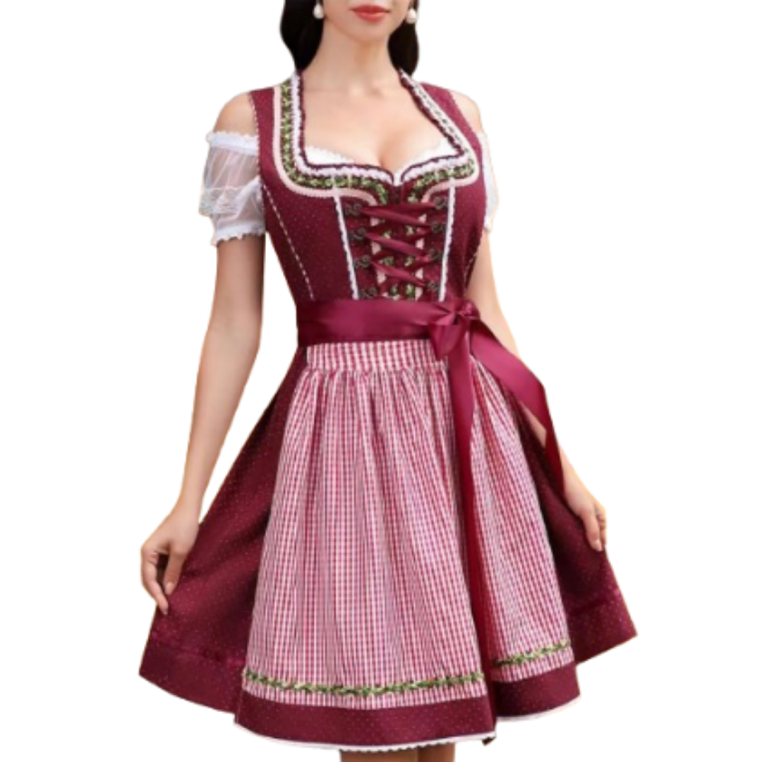 Dames Dirndl Oktoberfest Jurk met Strik