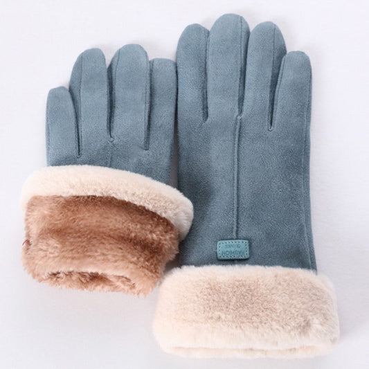Dames Handschoenen met Fleece Voering Blauw
