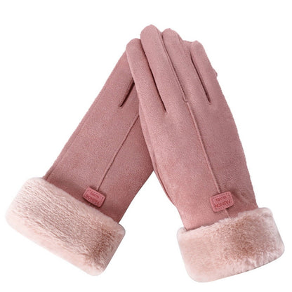 Dames Handschoenen met Fleece Voering Roze