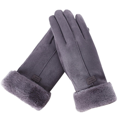 Dames Handschoenen met Fleece Voering Grijs