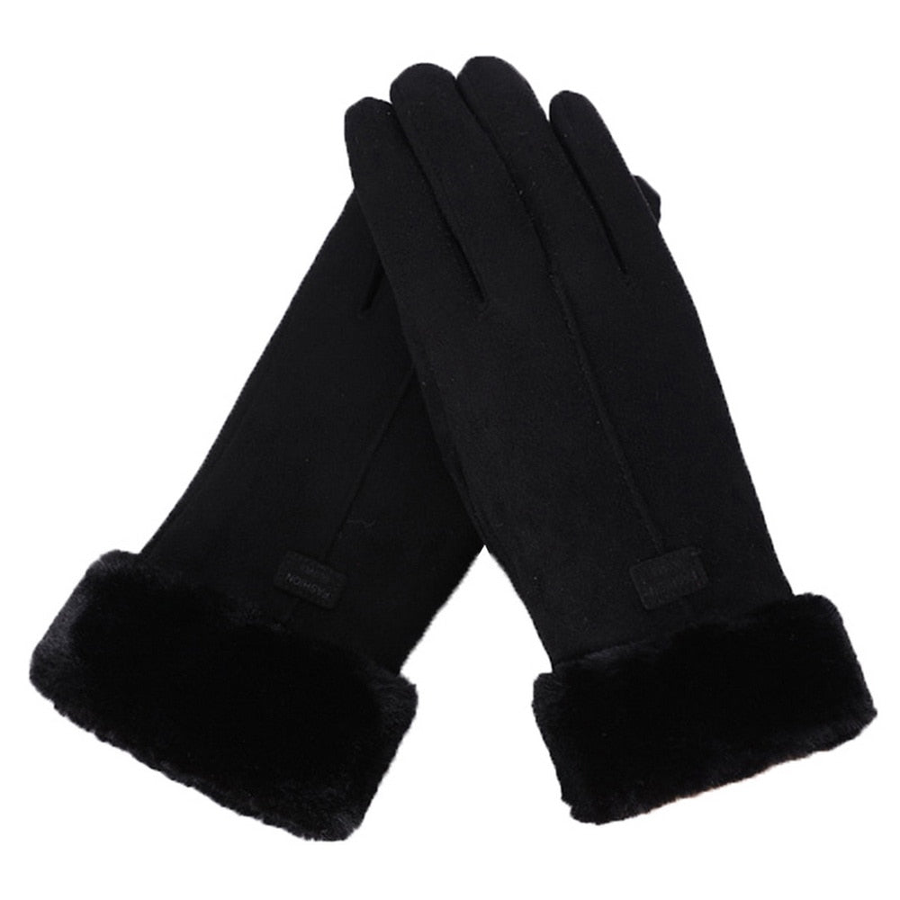 Dames Handschoenen met Fleece Voering Zwart