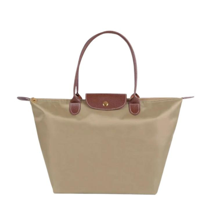 Dames Handtas met Luxe Ontwerp en Ruim Hoofdvak Khaki