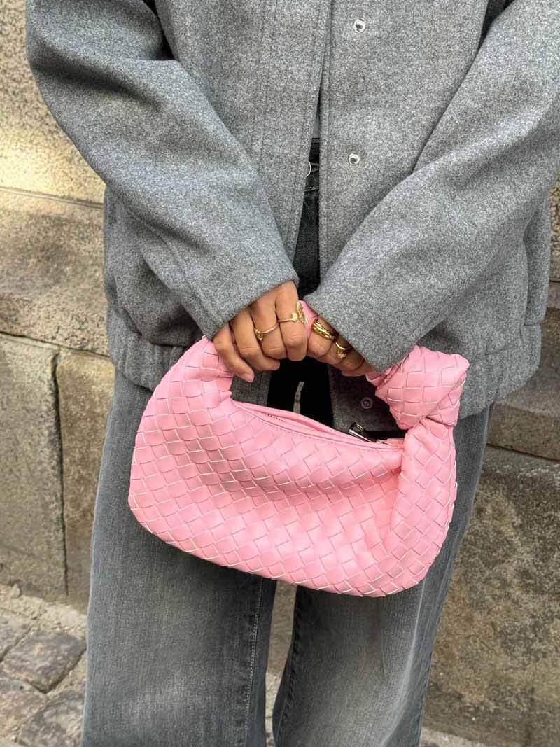 Dames Geweven Handtas met Knoop