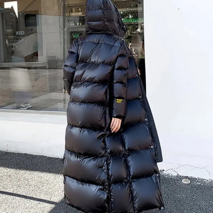 Dames Lange Puffer Jas met Capuchon Winterjas