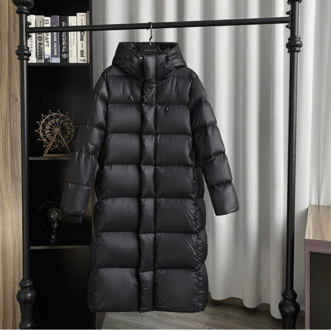 Dames Lange Puffer Jas met Capuchon Winterjas