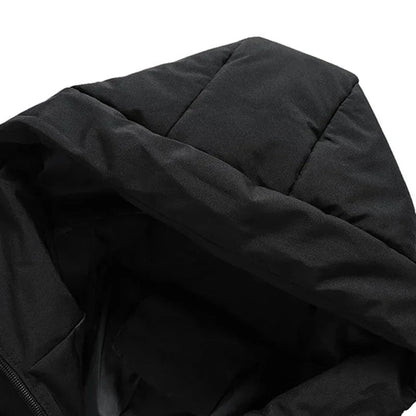 Heren Gewatteerde Puffer Winterjas met Capuchon en Ritssluiting