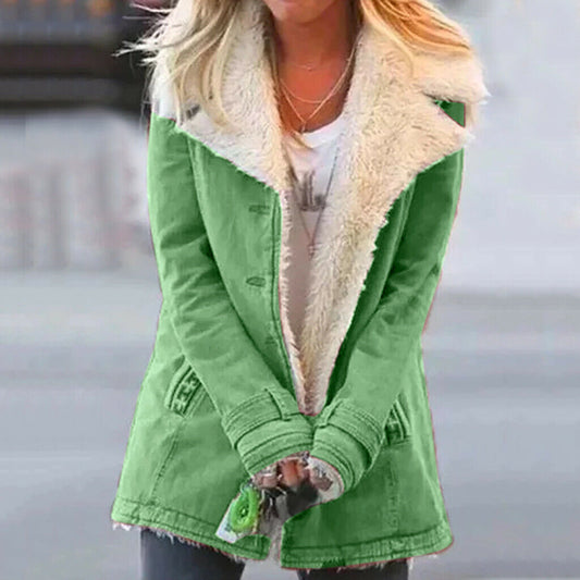 Dames Parka Winterjas Waterdicht Groen