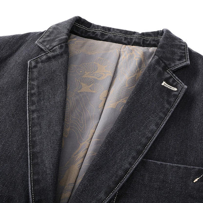 Heren Colbertjas met Dubbelgeknoopte Sluiting en Vintage Look
