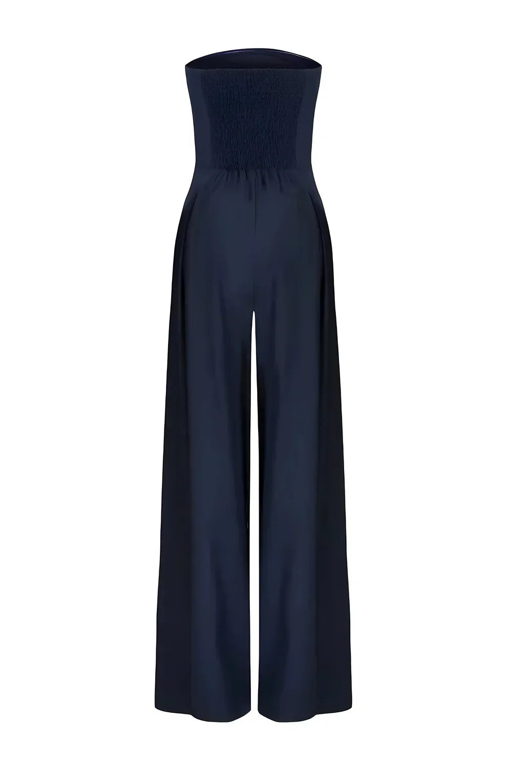 Dames Jumpsuit met Wijde Pijpen en Strapless Ontwerp