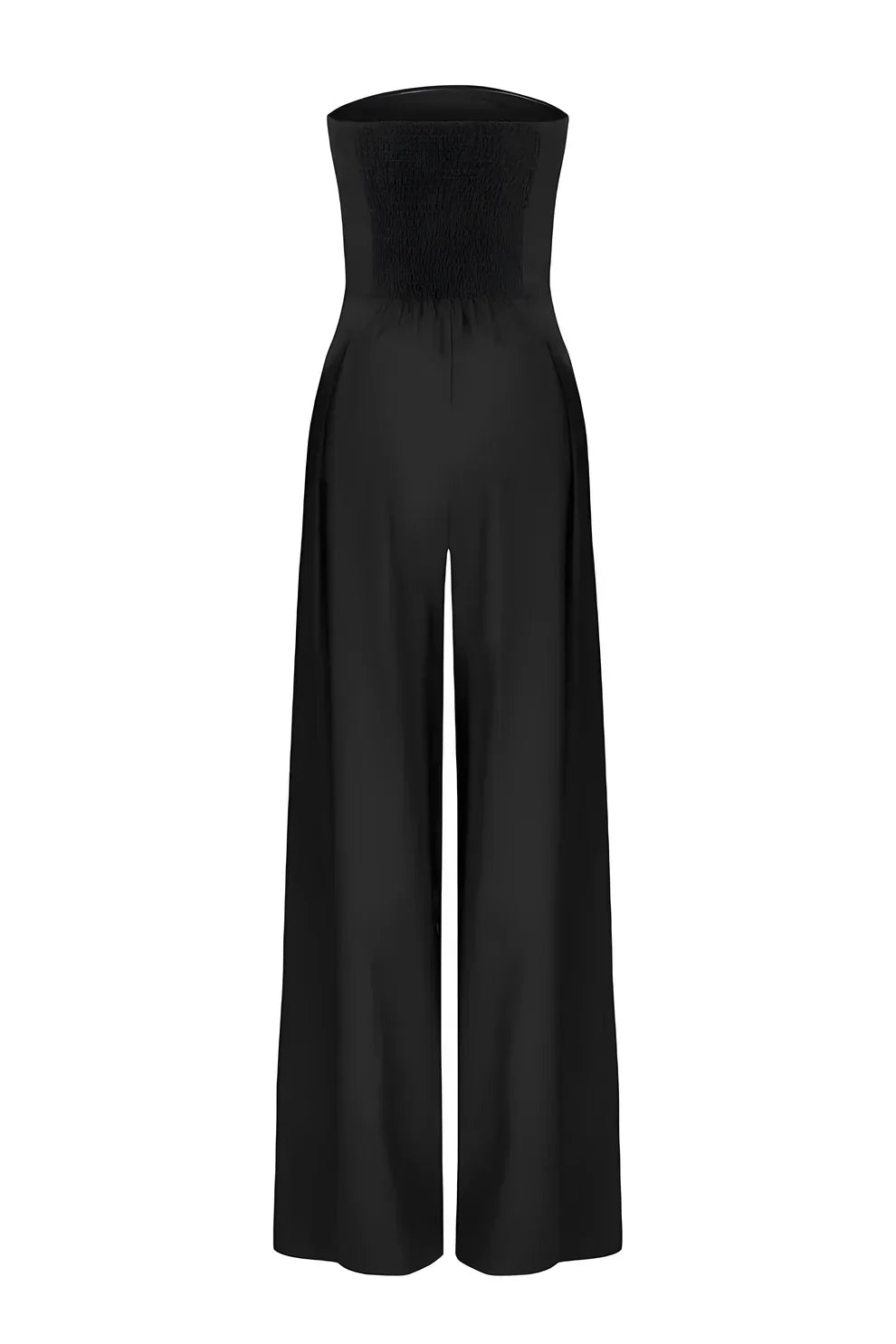 Dames Jumpsuit met Wijde Pijpen en Strapless Ontwerp