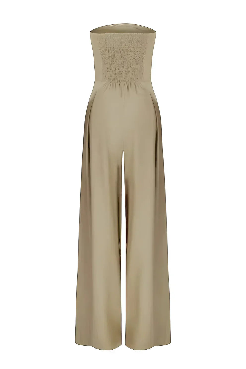 Dames Jumpsuit met Wijde Pijpen en Strapless Ontwerp