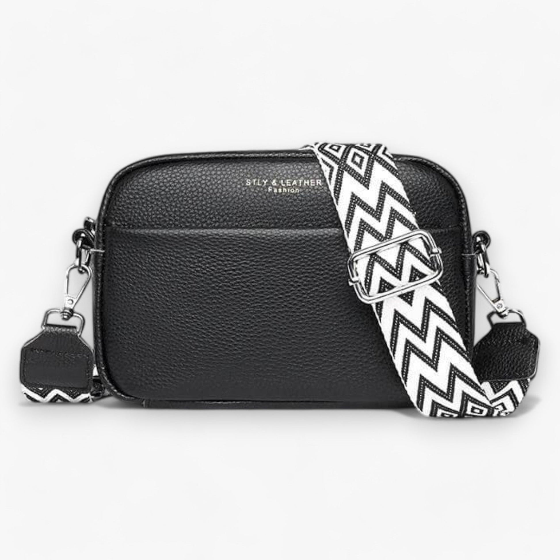 Dames Crossbody Tas met Rits Zwart