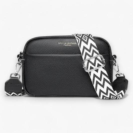 Dames Crossbody Tas met Rits Zwart
