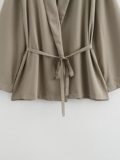 Dames Kimono Set Khaki