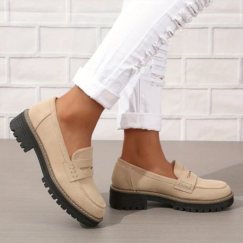 Dames Penny Loafers met Dikke Zool