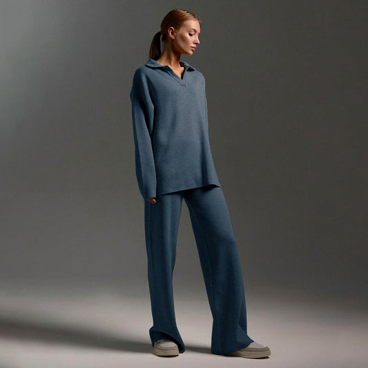 Dames Loungewear Set met Oversized Trui en Wijde Broek