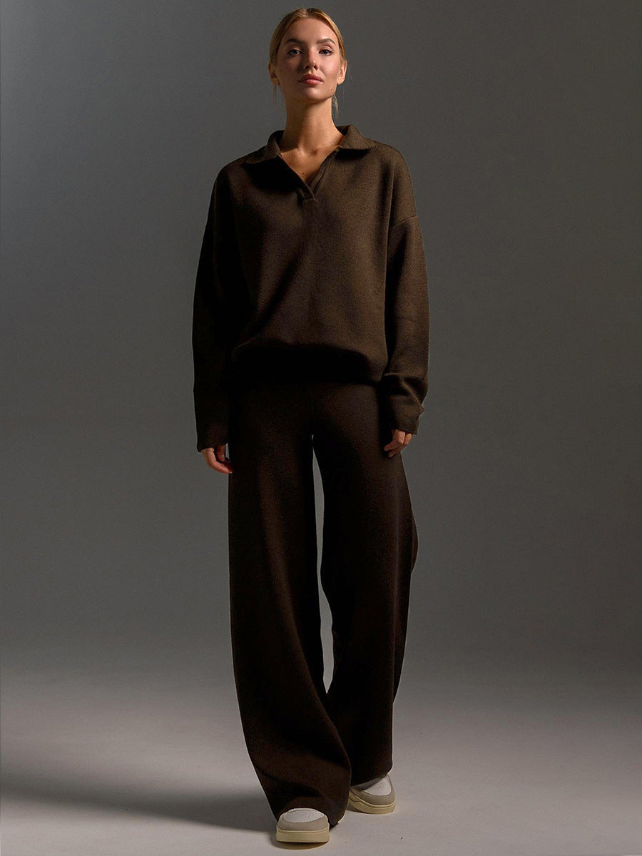 Dames Loungewear Set met Oversized Trui en Wijde Broek
