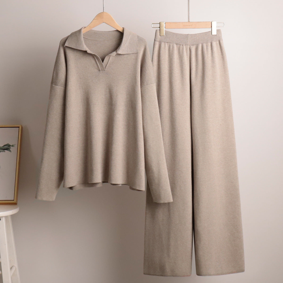 Dames Loungewear Set met Oversized Trui en Wijde Broek