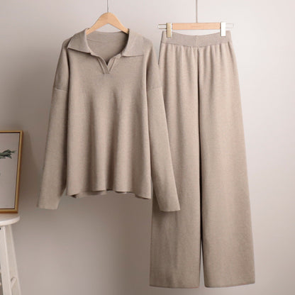 Dames Loungewear Set met Oversized Trui en Wijde Broek