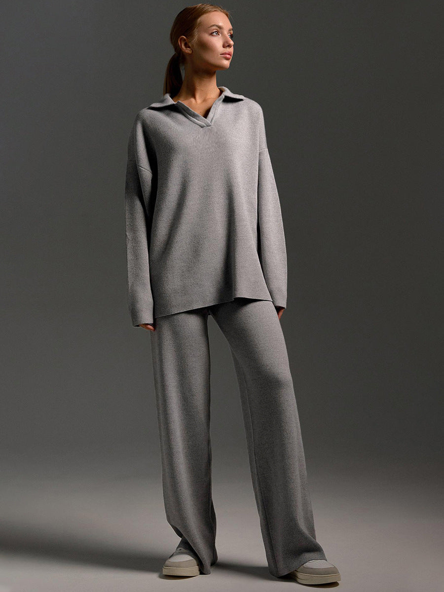 Dames Loungewear Set met Oversized Trui en Wijde Broek