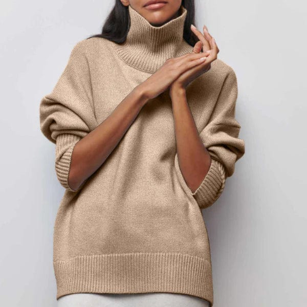 Dames Oversized Coltrui met Comfortabel Design Beige
