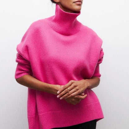 Dames Oversized Coltrui met Comfortabel Design Roze