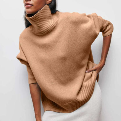 Dames Oversized Coltrui met Comfortabel Design Khaki
