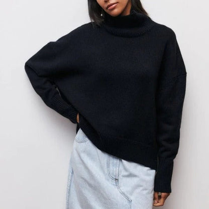 Dames Oversized Coltrui met Comfortabel Design Zwart