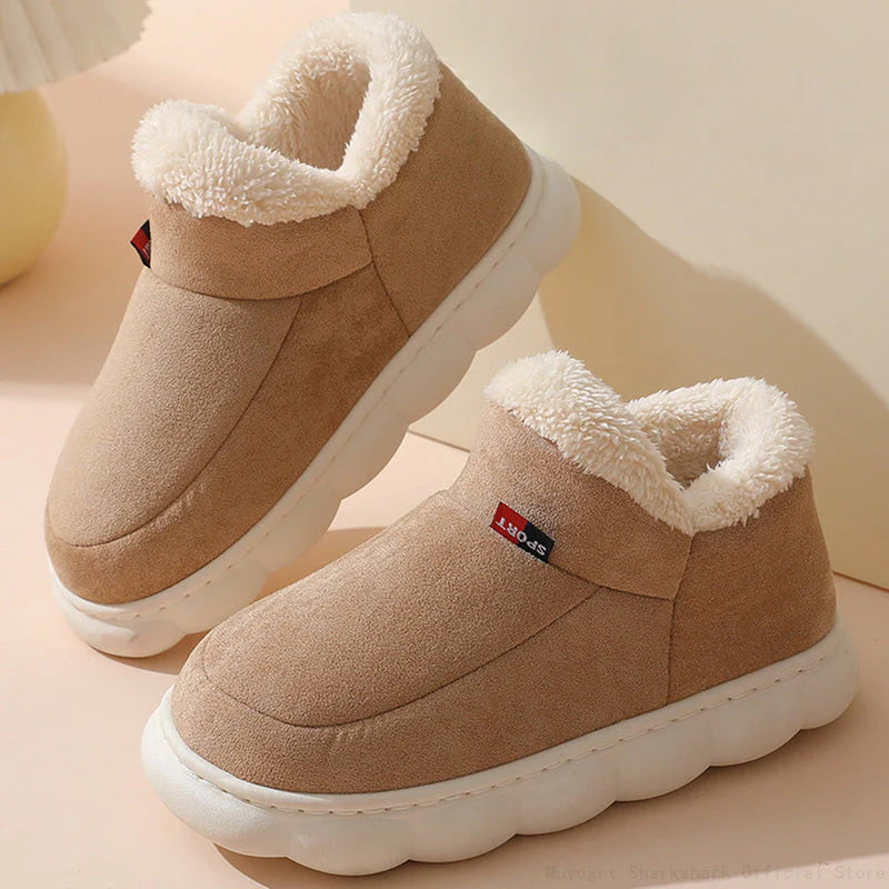 Luxe Dames Pantoffels met Antislip Zool en Thermische Isolatie Khaki